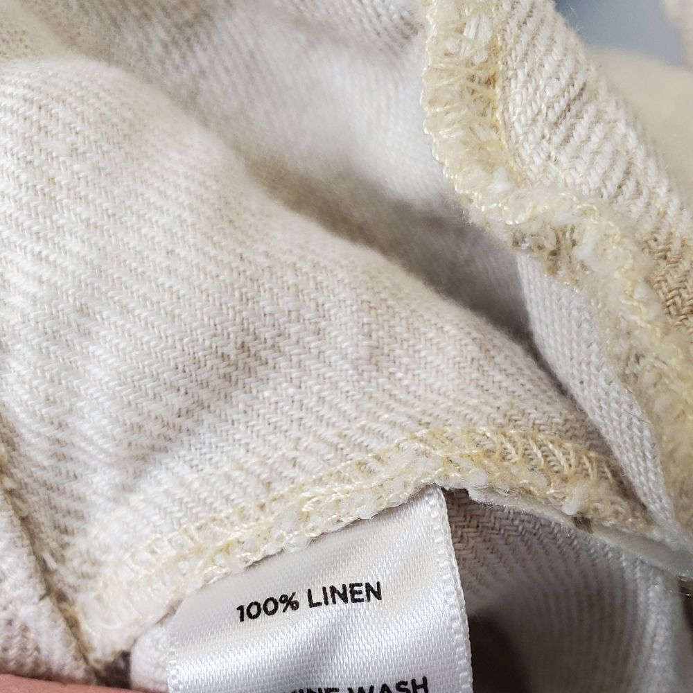 LOU & GREY jacket open front ivory cream linen waterfall XS - Picture 7 of 9